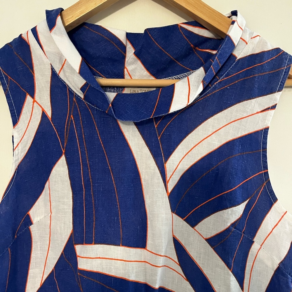 Lina Tomei Linen Dress Size M